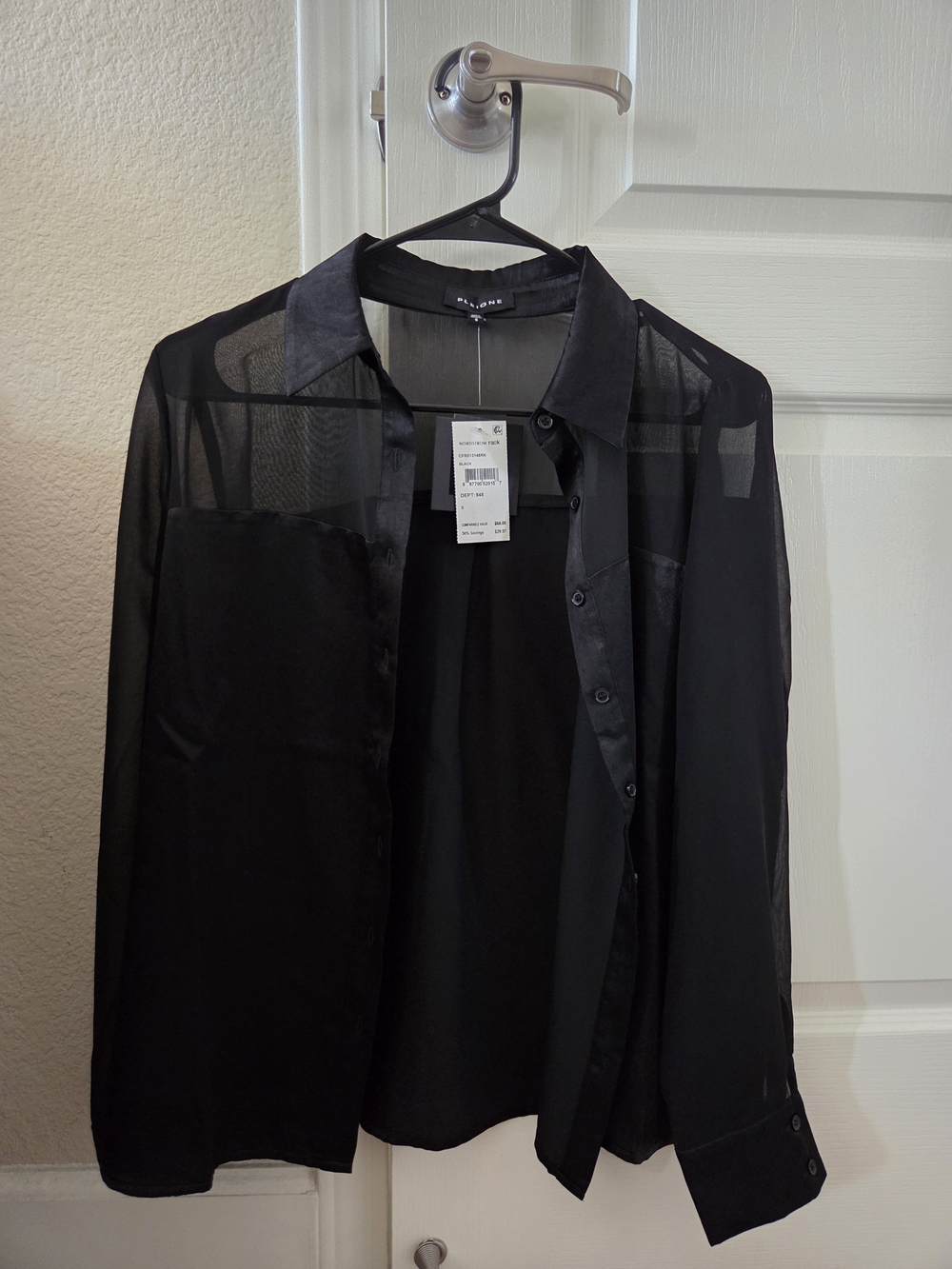 Lightweight Sheer Black Shirt
